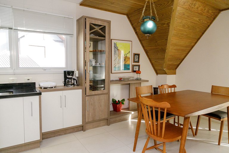 Fireplace and coffe on the Main Street of Gramado!