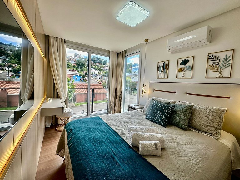 Sofisticado Apartamento com Sacada em Gramado