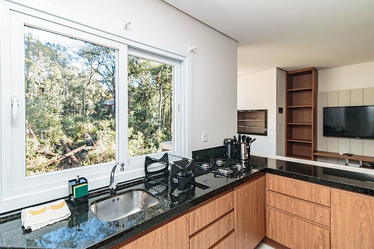 Ap 1 Dormitório com garagem ampla e churrasqueira