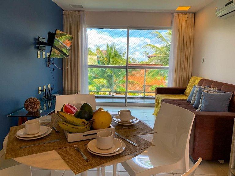 Aconchegante 2 dormitórios com 3 piscinas