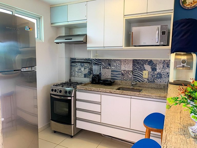 Aconchegante 2 dormitórios com 3 piscinas