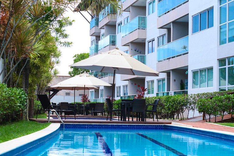 Aconchegante 2 dormitórios com 3 piscinas