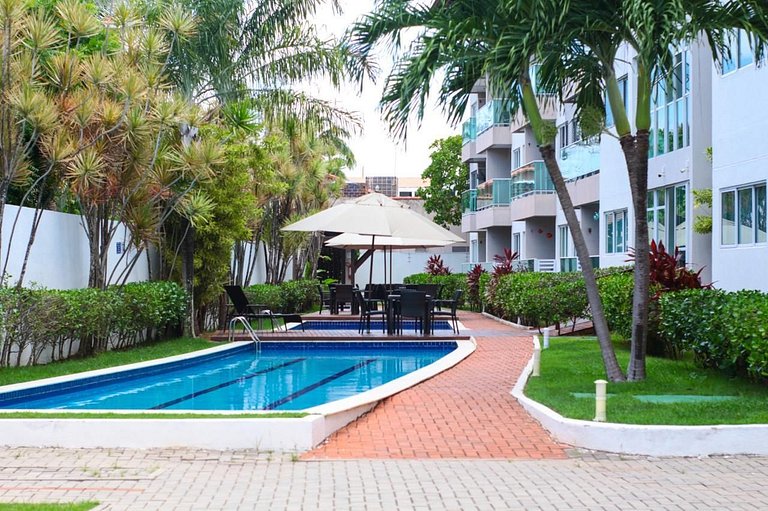 Aconchegante 2 dormitórios com 3 piscinas