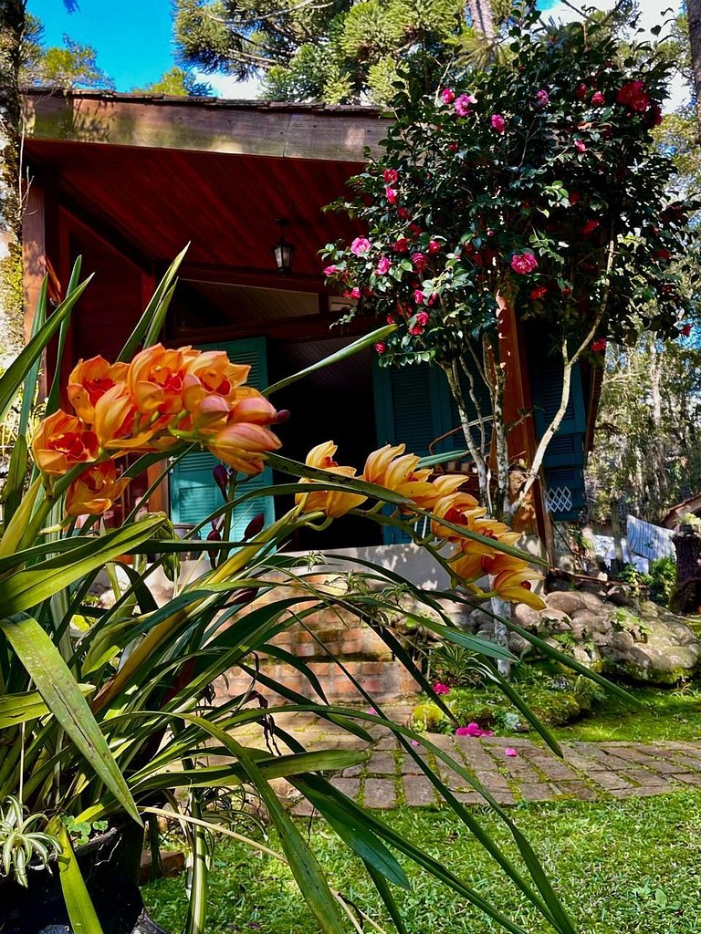 Belo Chalé ao lado do Parque Terra Mágica Florybal